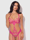 Nova Blacklight Glow Lace Teddy Pink Dragon