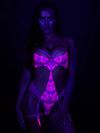 Nova Blacklight Glow Lace Teddy Pink Dragon