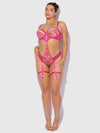 Nova Blacklight Glow Lace Teddy Pink Dragon