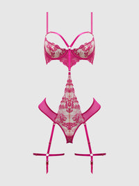 Nova Blacklight Glow Lace Teddy Pink Dragon