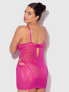 Nova Blacklight Glow Lace Chemise Set Pink Dragon