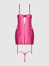 Nova Blacklight Glow Lace Chemise Set Pink Dragon