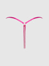 Nova Blacklight Glow Lace Crotchless Pearl G-String Pink Dragon