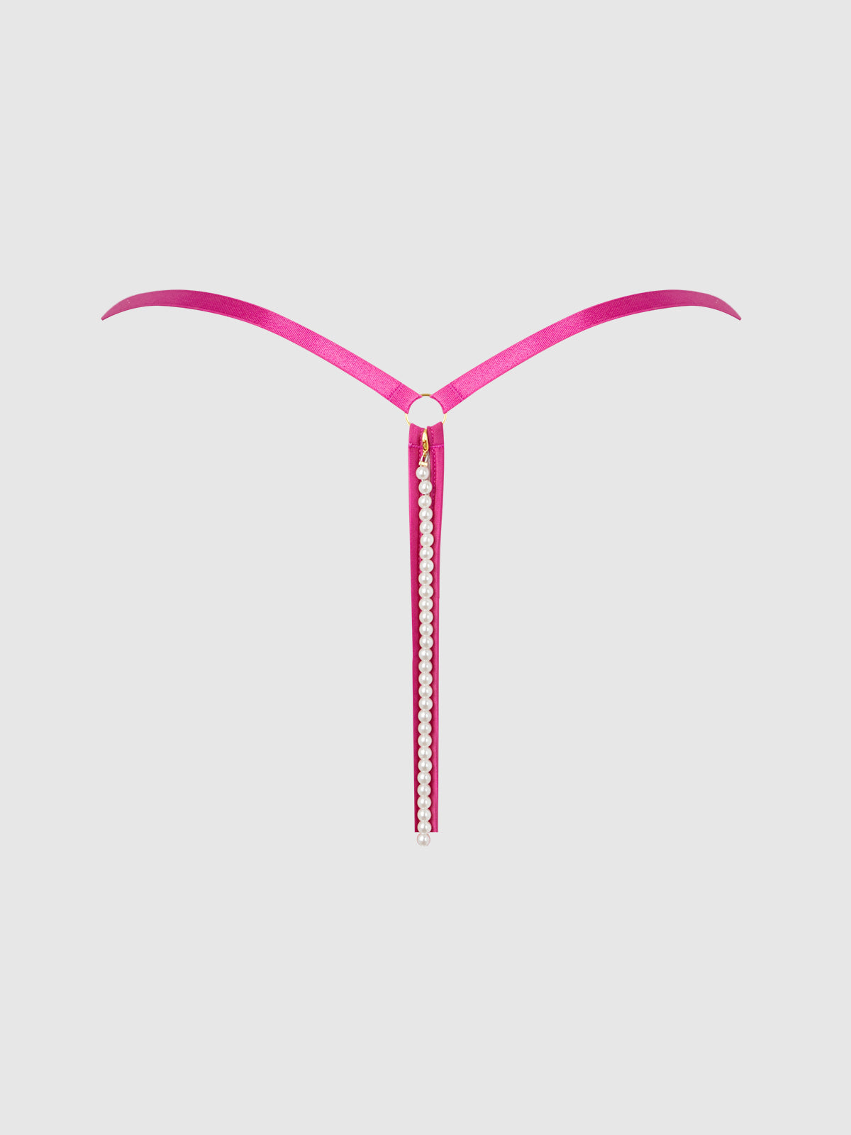 Nova Blacklight Glow Lace Crotchless Pearl G-String Pink Dragon