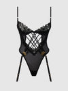 Ashley Alexiss Lace Teddy Black