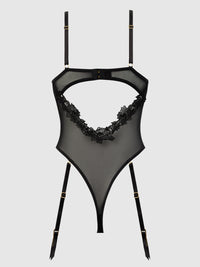 Ashley Alexiss Lace Teddy Black