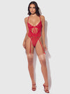 Ashley Alexiss Lace Teddy Crimson Red