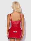 Trinity Patent Chemise & G-String Set Red