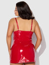 Trinity Patent Chemise & G-String Set Red
