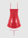 Trinity Patent Chemise & G-String Set