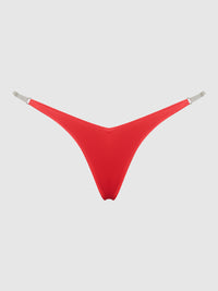 Krystal Clear Strap Thong Coral Orange