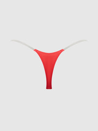 Krystal Clear Strap Thong Coral Orange