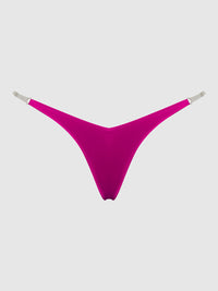 Krystal Clear Strap Thong Fuchsia Pink