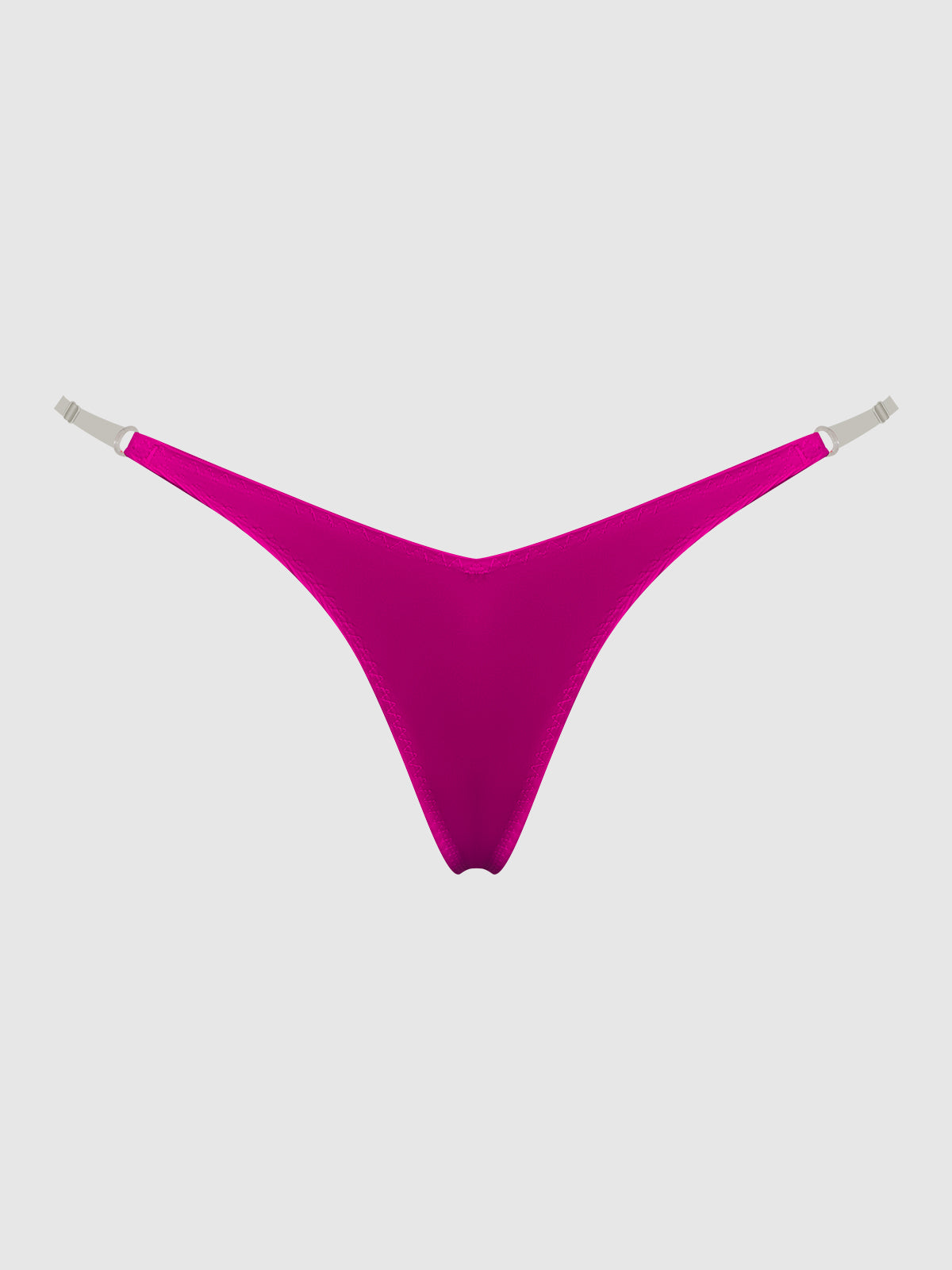 Krystal Clear Strap Thong Fuchsia Pink