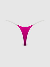 Krystal Clear Strap Thong Fuchsia Pink