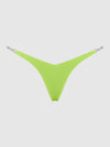 Krystal Clear Strap Thong Lime
