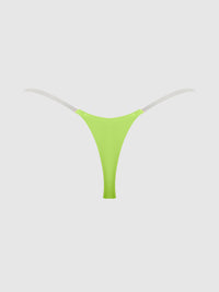 Krystal Clear Strap Thong Lime