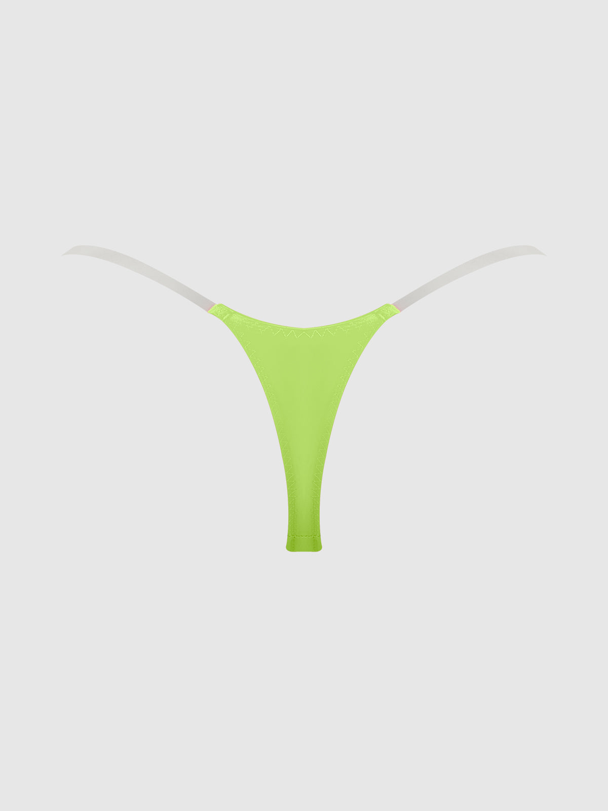 Krystal Clear Strap Thong Lime