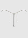 Krystal Rhinestone Side G-String Black