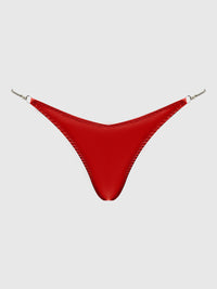 Krystal Rhinestone Side G-String Red