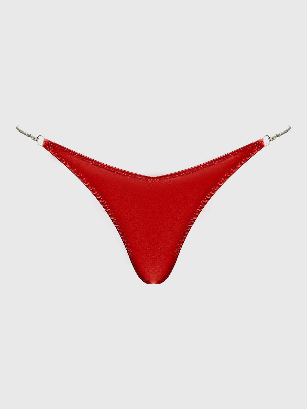 Krystal Rhinestone Side G-String Red