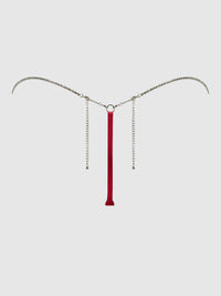 Krystal Rhinestone Side G-String Red
