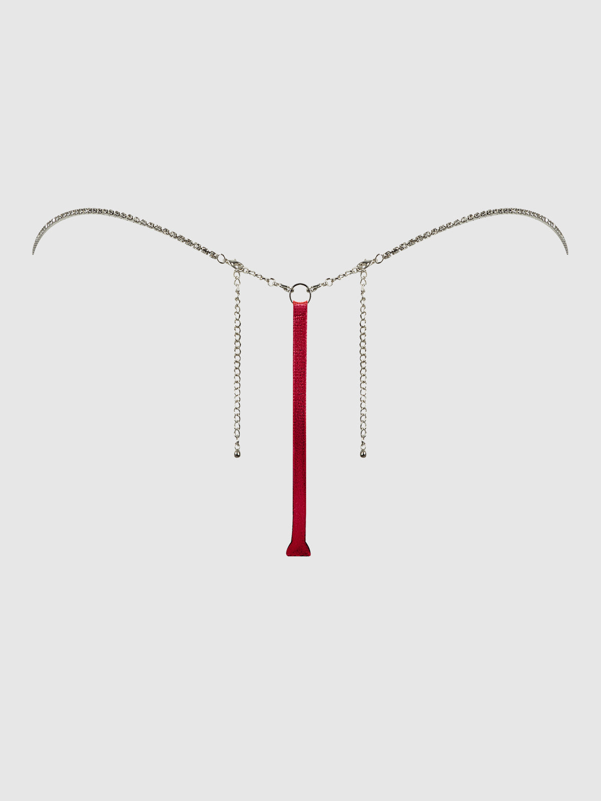 Krystal Rhinestone Side G-String Red