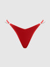 Krystal Rhinestone & Side Slider Thong Red