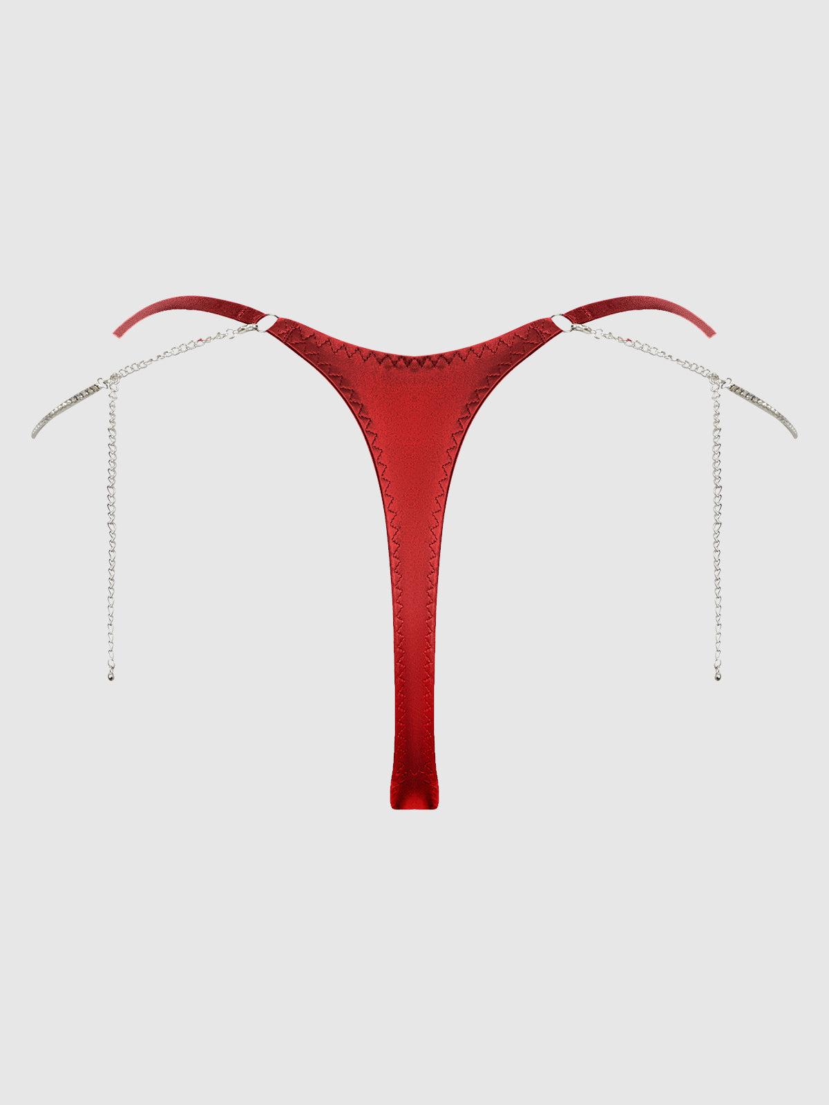 Krystal Rhinestone & Side Slider Thong Red