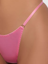 Krystal Rhinestone Net Back G-String Bubblegum Pink
