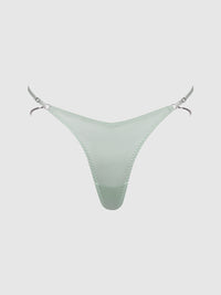 Krystal Rhinestone & Slider Thong Aqua