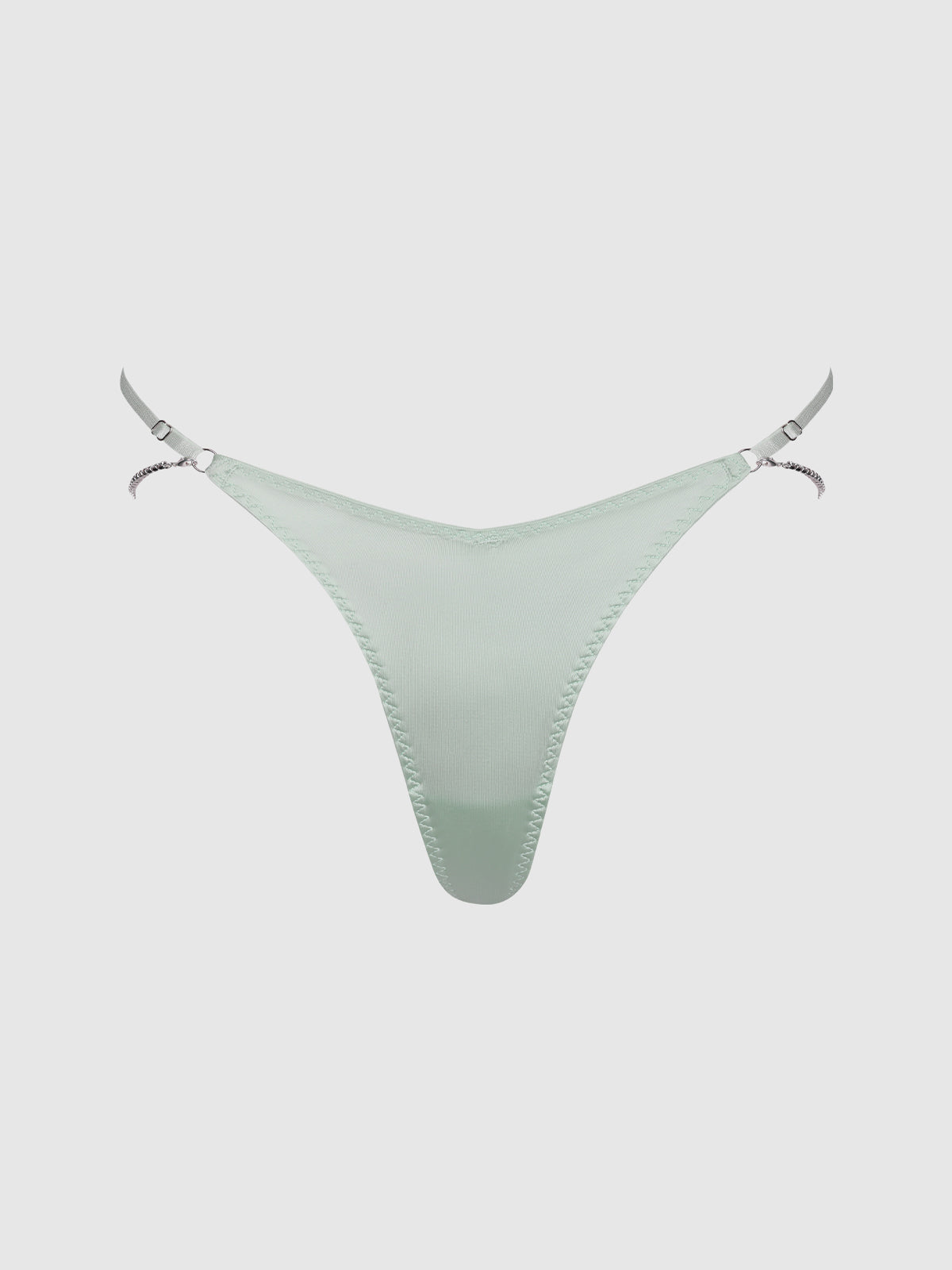 Krystal Rhinestone & Slider Thong Aqua