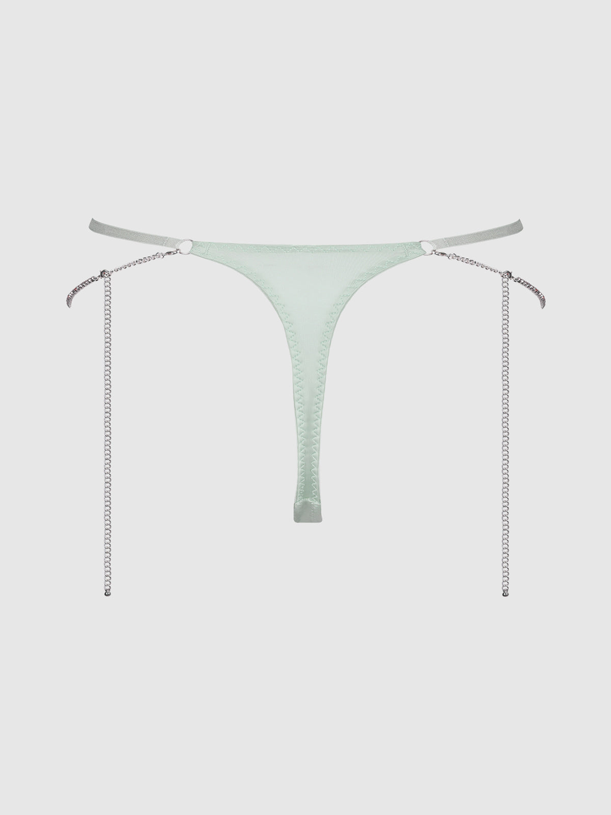 Krystal Rhinestone & Slider Thong Aqua