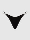 Krystal Rhinestone & Slider Thong Black