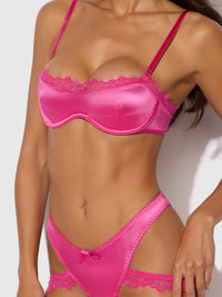 Issadora Oilslick & Lace Push Up & Strappy Back Tanga