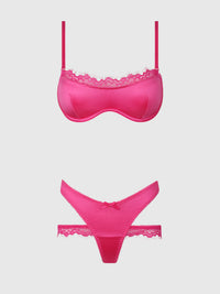 Issadora Oilslick & Lace Push Up & Strappy Back Tanga