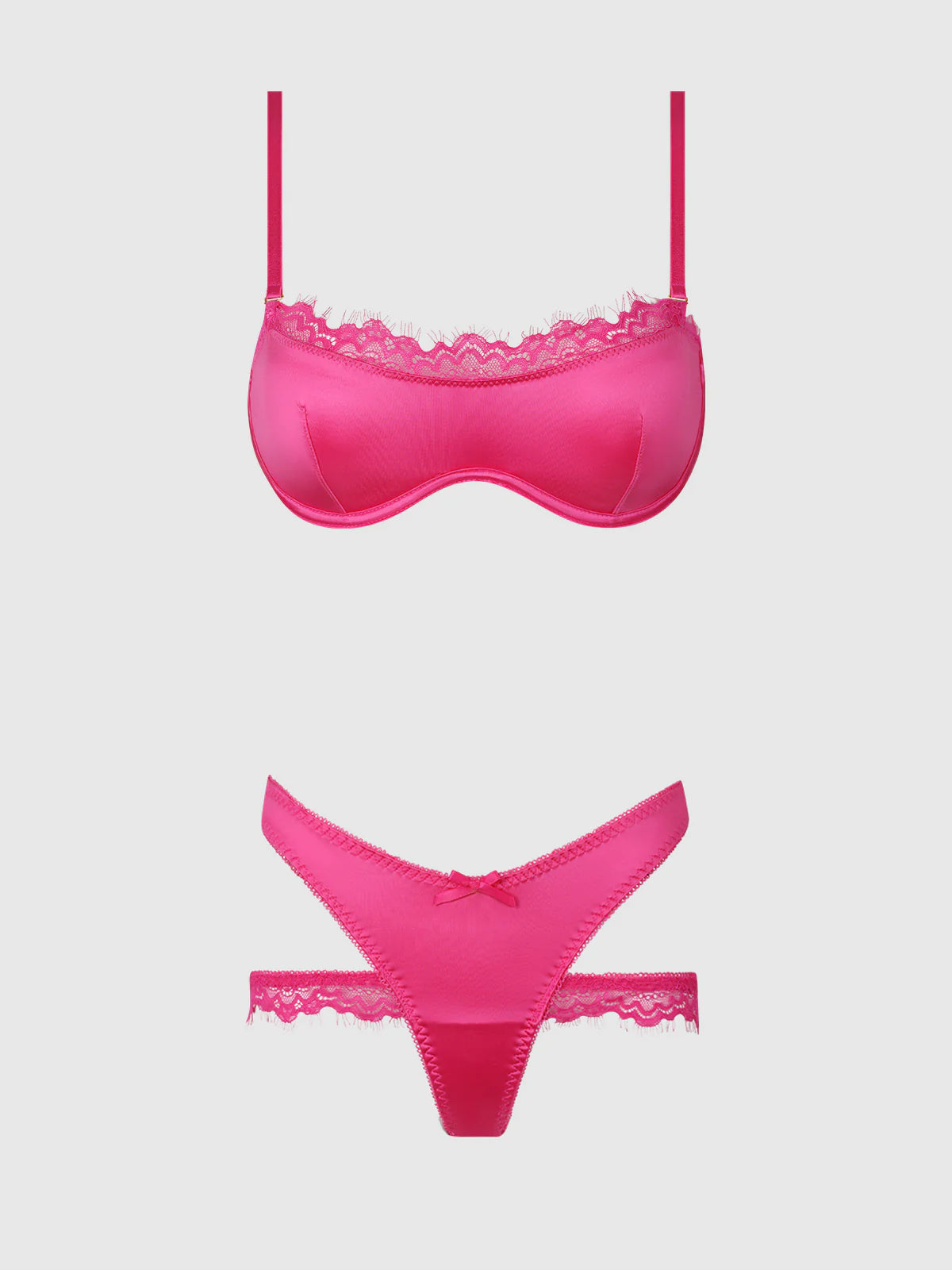 Issadora Oilslick & Lace Push Up & Strappy Back Tanga