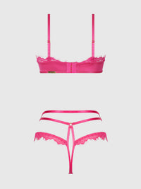 Issadora Oilslick & Lace Push Up & Strappy Back Tanga