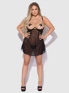 Eve Lace, Chain & Sheer Mesh Cup Babydoll Set