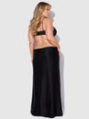 Brigeta Satin Mono Wire Long Gown Black