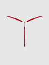 Marilyn Mesh & Pom Pom G-String Panty Crimson Red