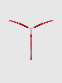 Marilyn Mesh & Pom Pom G-String Panty Crimson Red