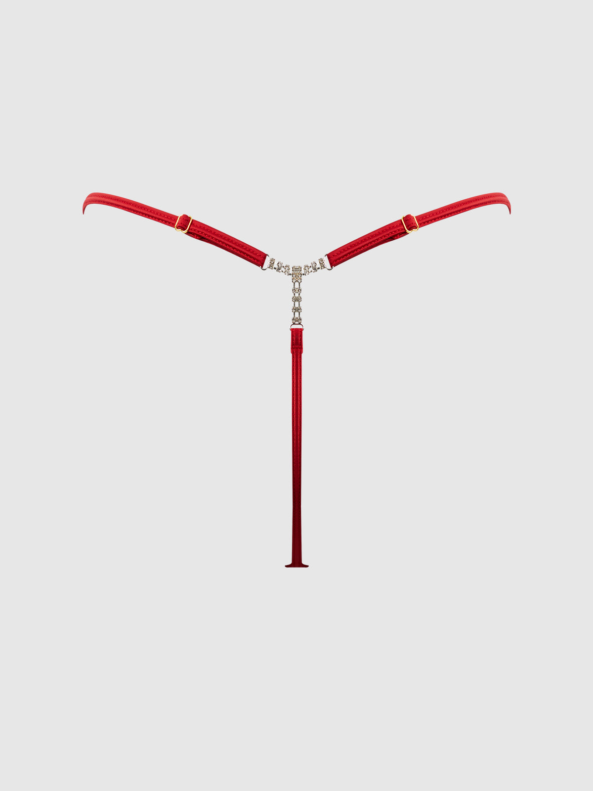 Marilyn Mesh & Pom Pom G-String Panty Crimson Red