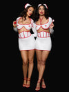 First Aid Bra Top & Open Back Skirt Set Costume