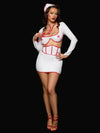 First Aid Bra Top & Open Back Skirt Set Costume