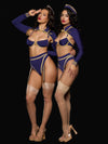 Flying High Pilot Bra Top, High Waist Panty & Hat Set Costume