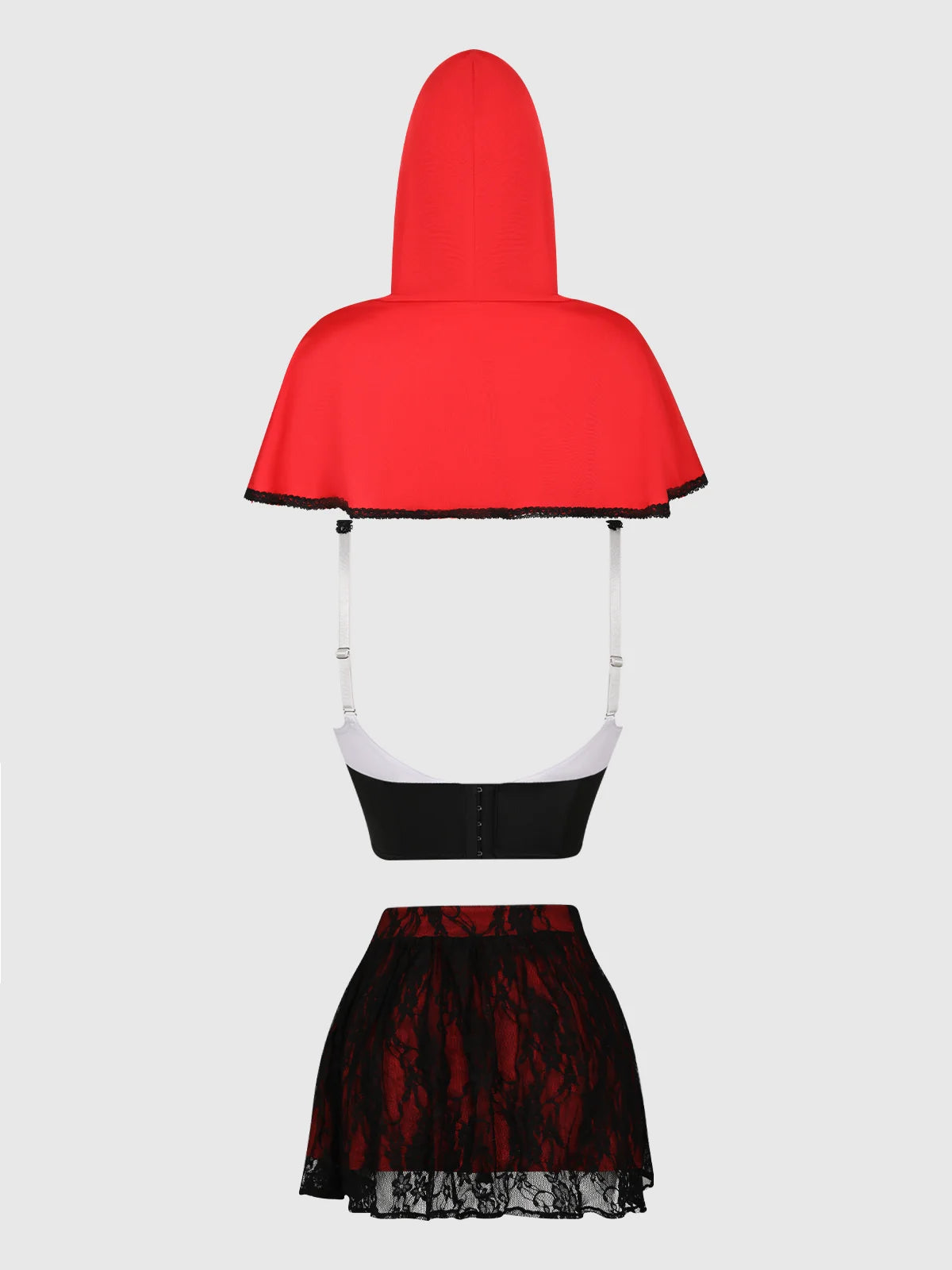 Lil Red Bustier, Skirt & Hood Set Costume