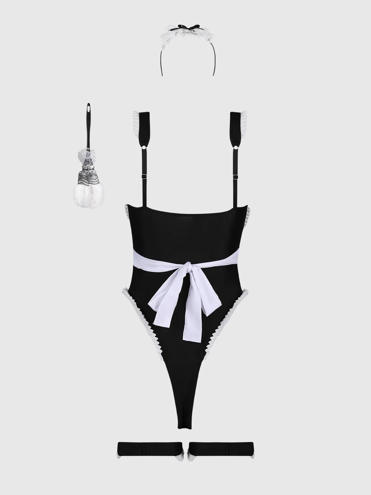 Maid Teddy, Apron, Headpiece & Duster Costume