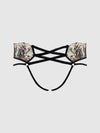 Delilah Embroidered Sheer Hipster Ouvert Panty Black/Taupe