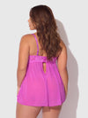 Reanna Lace & Chain Babydoll Set Pink